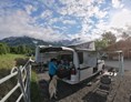 Wohnmobilstellplatz: Stellplatz Biker-Ranch mit traumhaften Bergpanorama - KAISER.CAMP