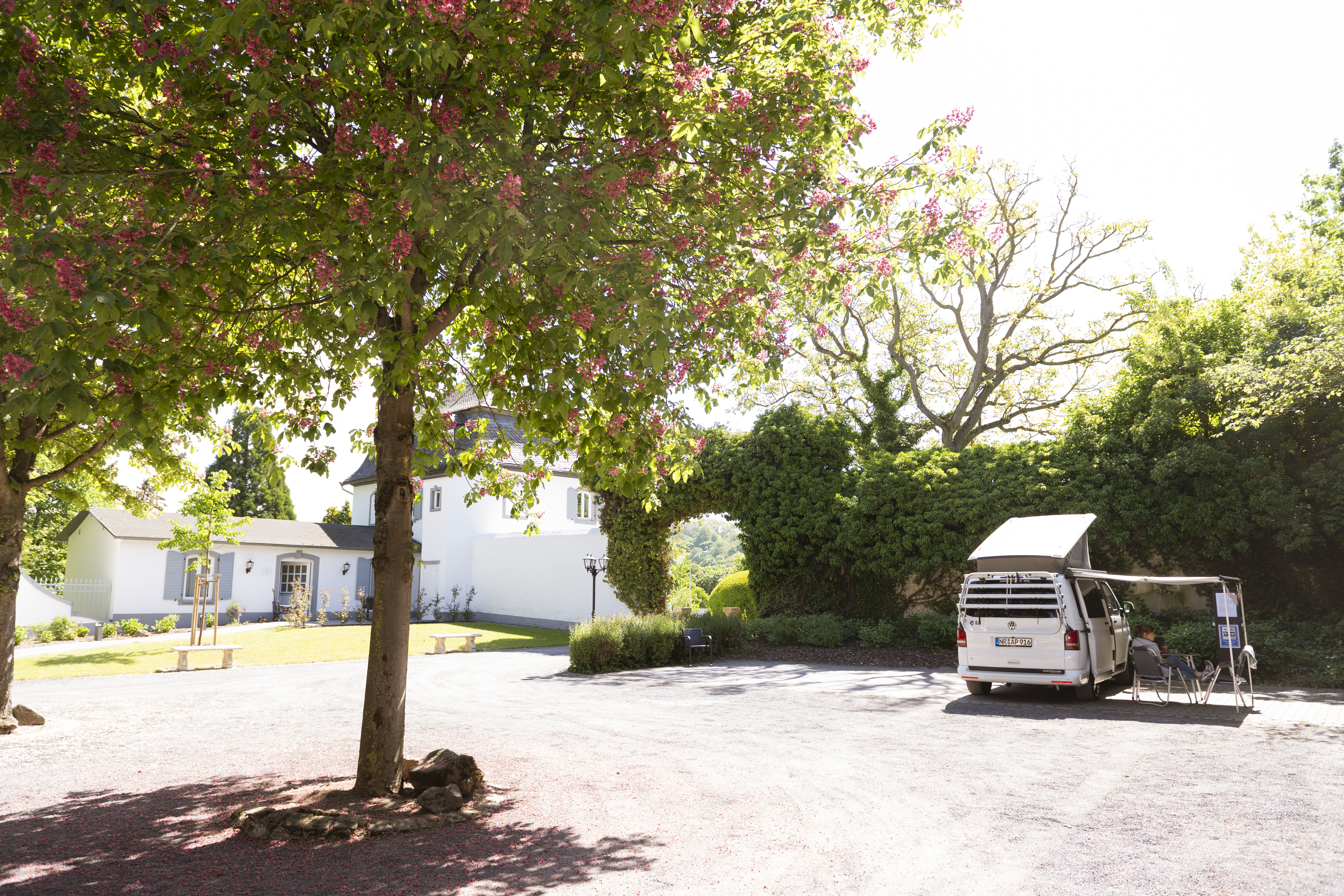 Reisemobilstellplatz: Camper auf Wohnmobilstellplatz - Wohnmobilstellplatz im Schlosspark - Staanplaatsen