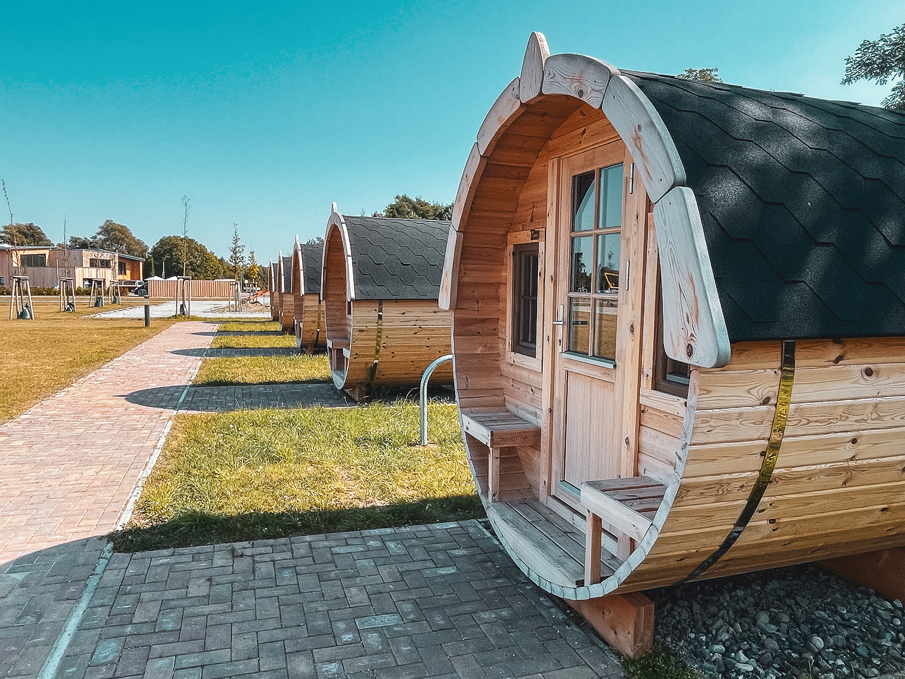 Reisemobilstellplatz - Wohnwagen erlaubt - Zingst - Schlaffässer  - Prima Camping Resort - Ostsee Boddenblick