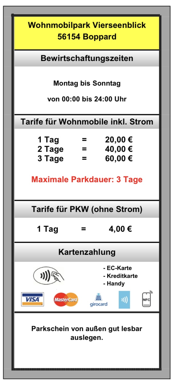 Wohnmobilstellplatz: Parkplatz unterm Vierseenblick Boppard