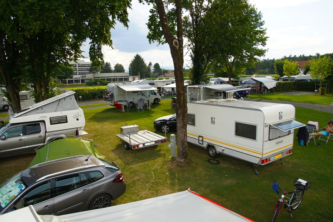 Wohnmobilstellplatz: Hinterer-Bereich Campingplatz - Weinland-Camping