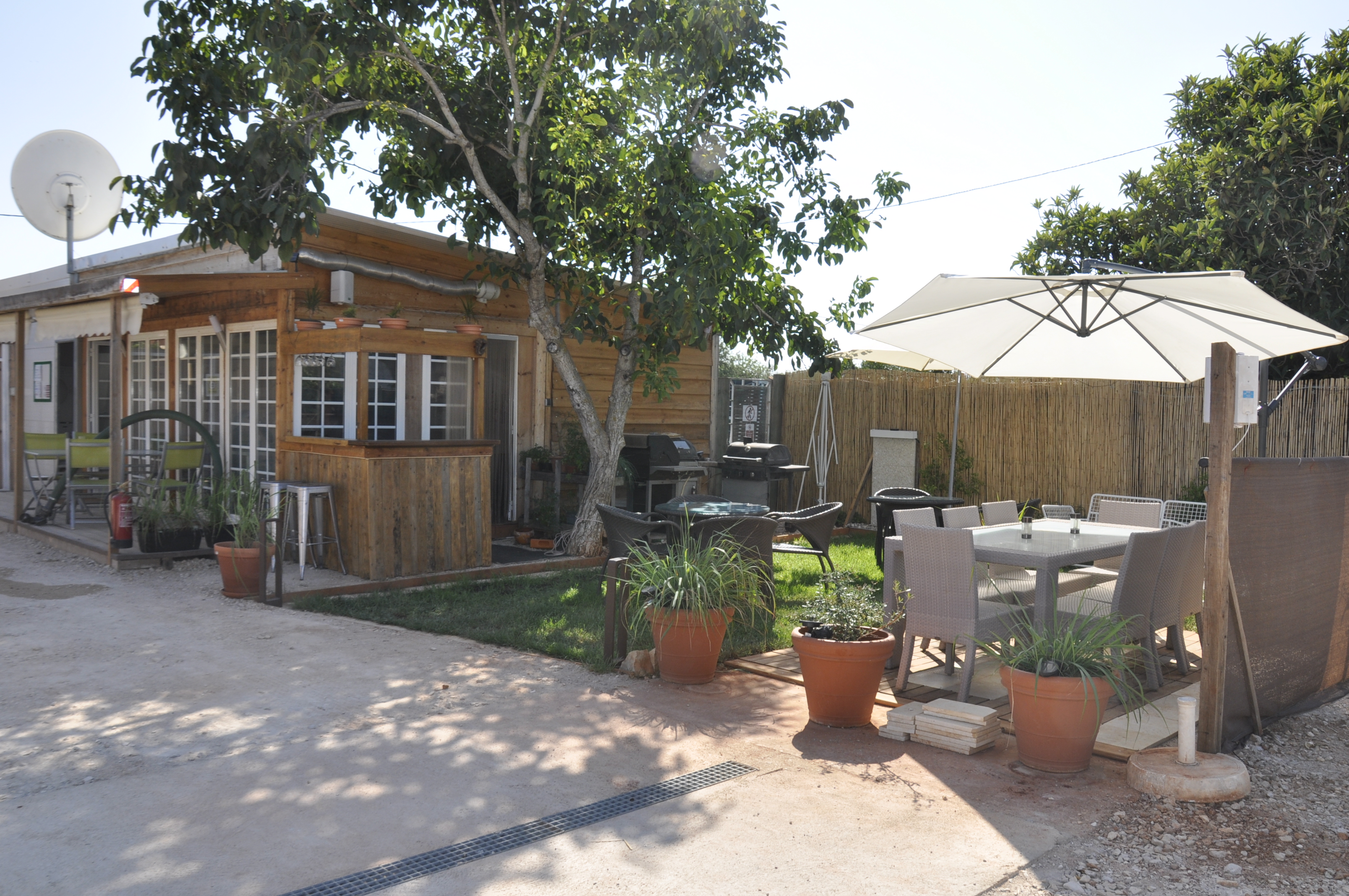 Wohnmobilstellplatz: Summer garden to enjoy the shade in the summer months.  - Vilamoura Rustikales Wohnmobil Aire