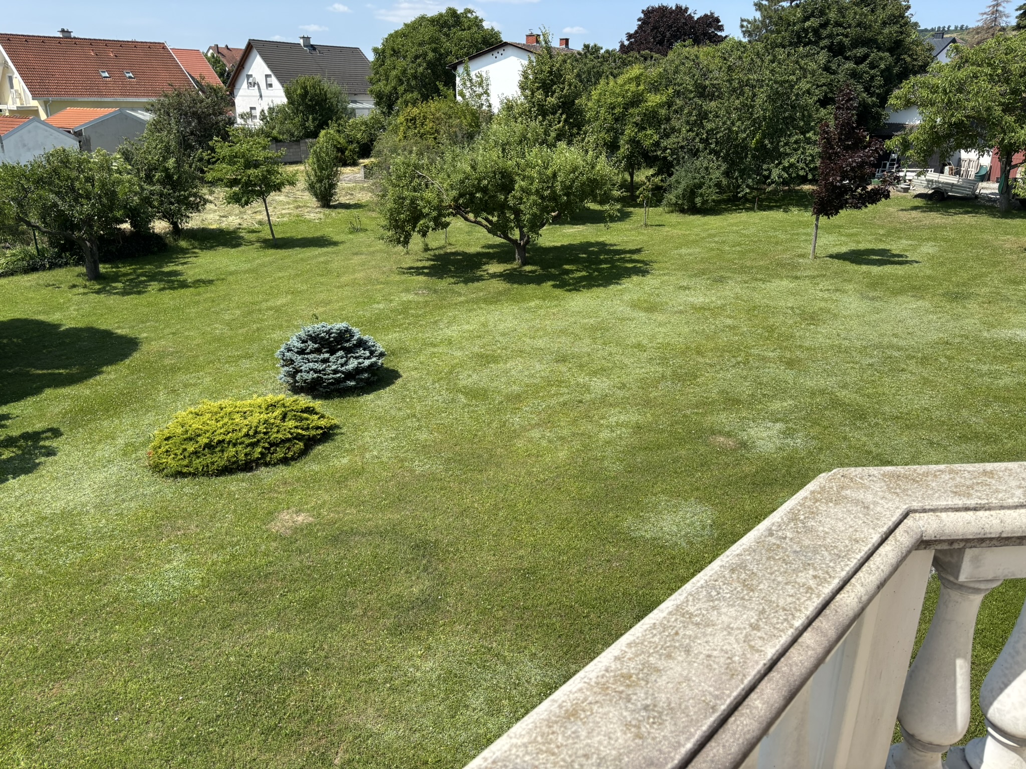 Place de parking pour camping-car - Rust (Rust) - Blick auf den weitläufigen und frei zugänglichen Garten. - Stellplatz Kreuzweingärten