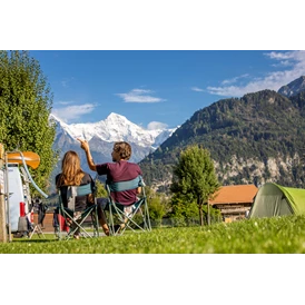 Wohnmobilstellplatz: Camping Lazy Rancho 4 - Sicht auf Eiger, Mönch und Jungfrau! - Camping Lazy Rancho 4