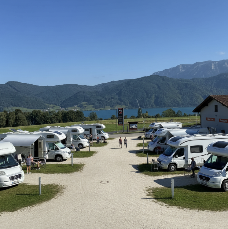 Wohnmobilstellplatz: Camper Stellplatz Nussdorf am Attersee