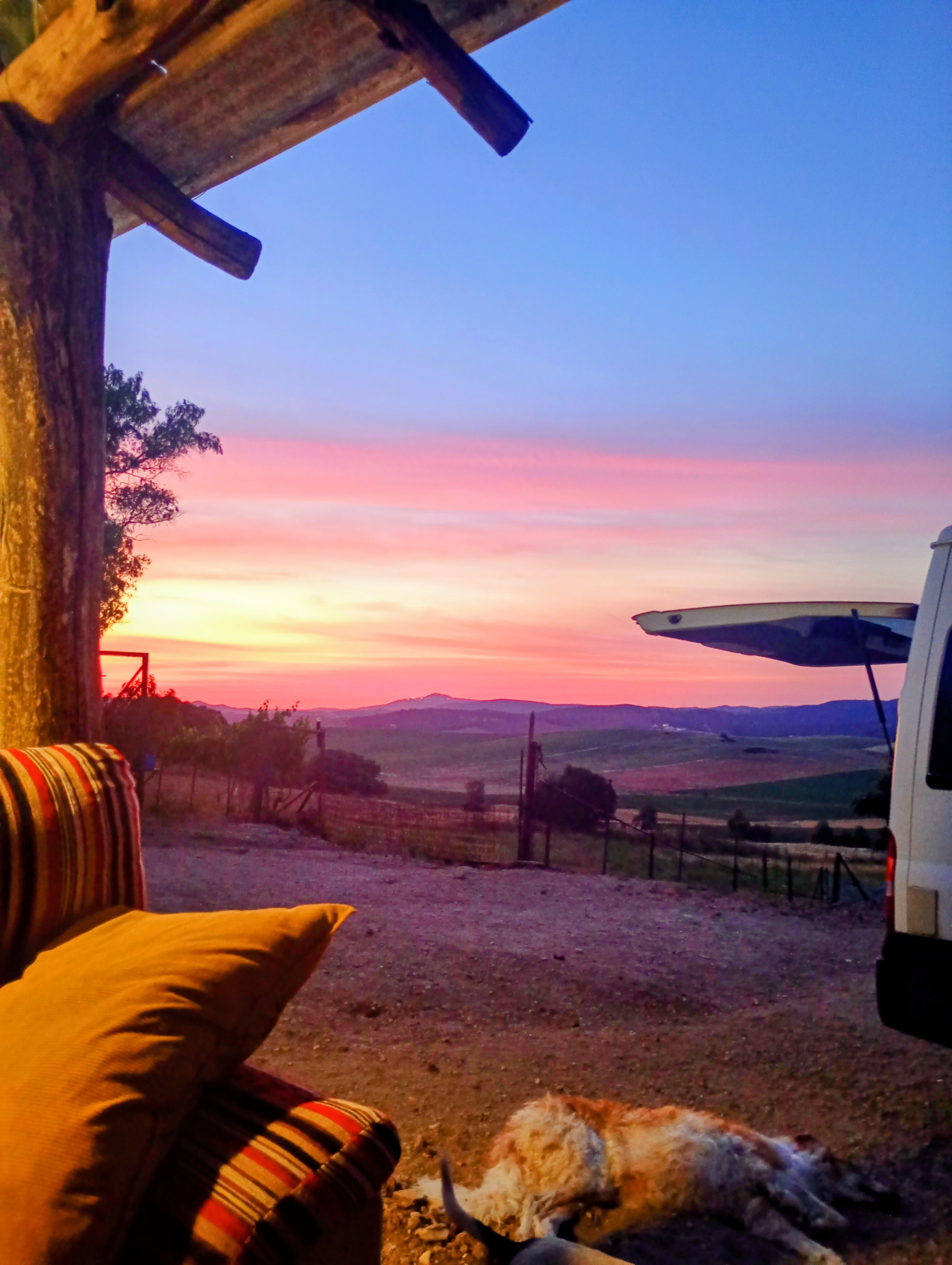 RV park - Costa de la Luz - Sonnenuntergang an der Küste - Stellplatz auf rustikaler Ranch in Andalusien