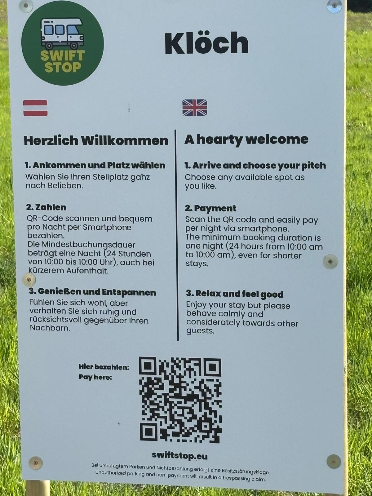 RV park - Hunde: erlaubt - Bad Radkersburg - Swiftstop Klöch