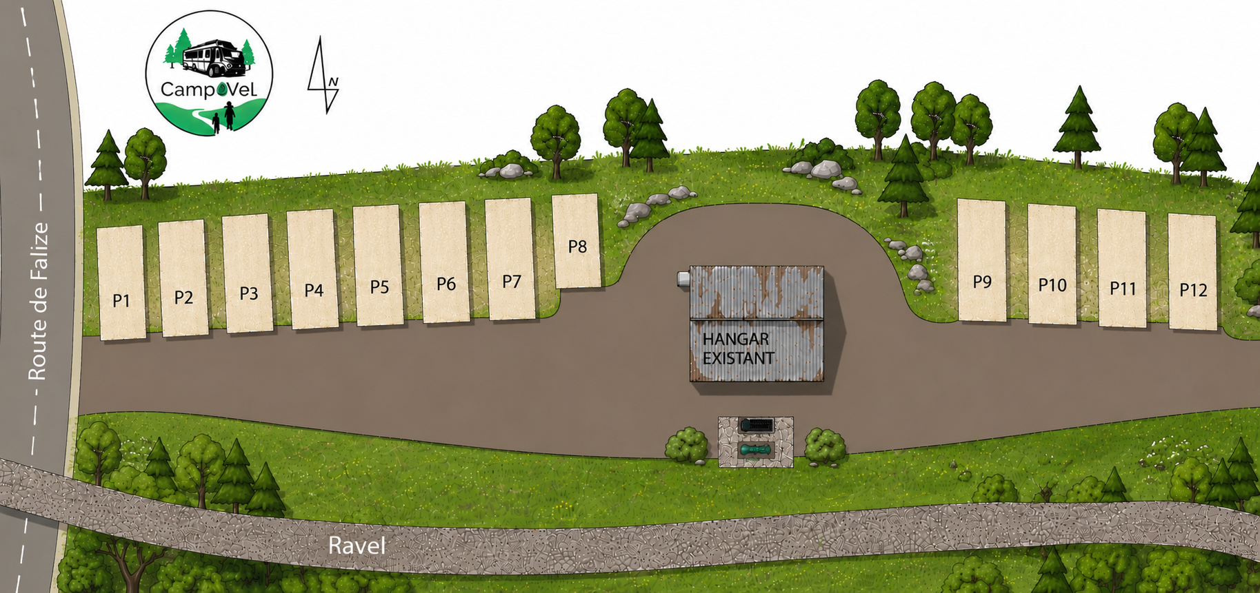 Wohnmobilstellplatz: Camp'O'Vel