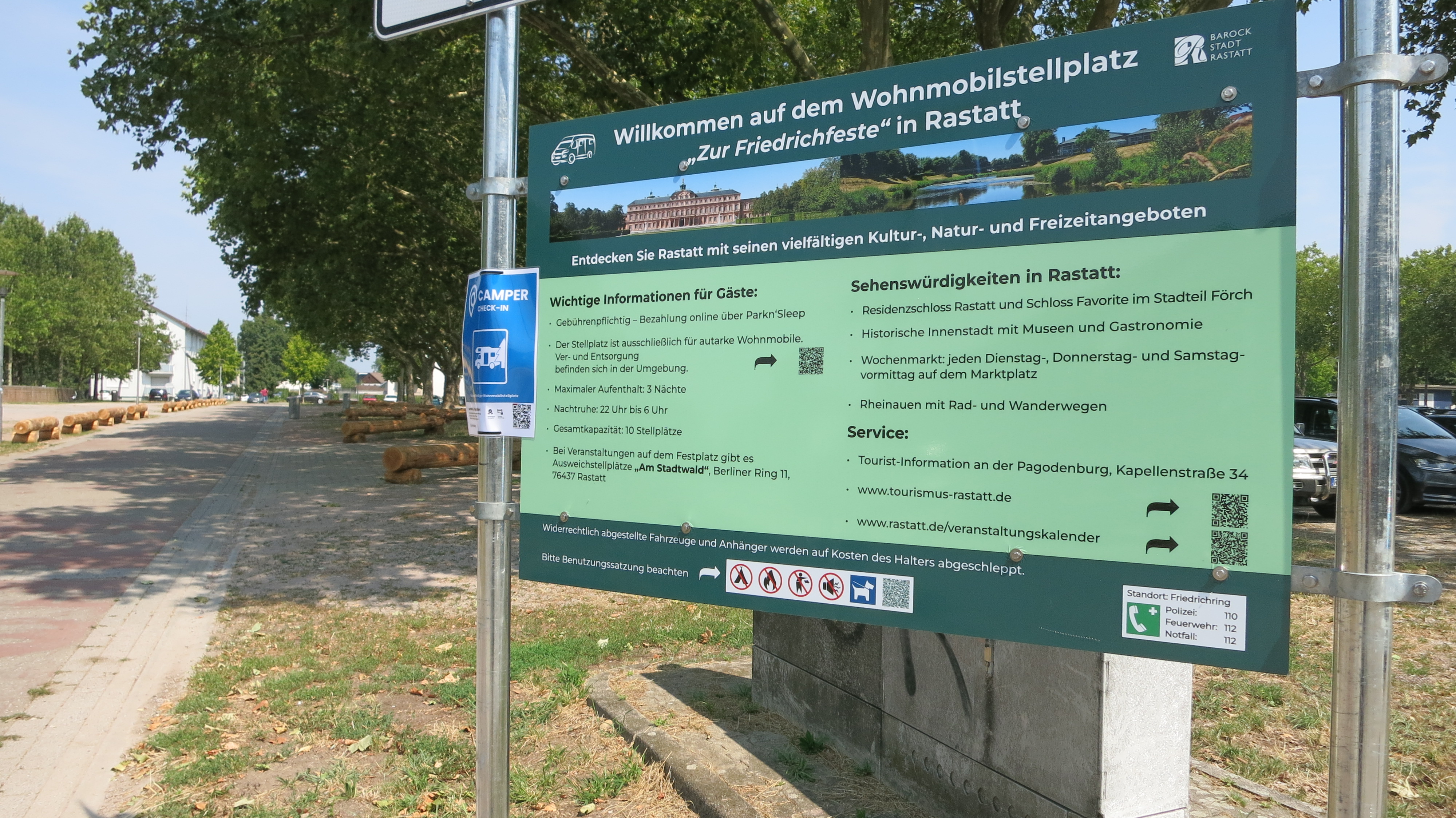Reisemobilstellplatz - Karlsruhe - Wohnmobilstellplatz „Zur Friedrichfeste“