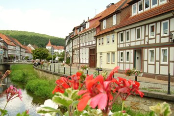 Wohnmobilstellplatz: Idyllische Fachwerkhäuser zieren das Stadtbild - Solebad