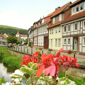 Wohnmobilstellplatz: Idyllische Fachwerkhäuser zieren das Stadtbild - Solebad