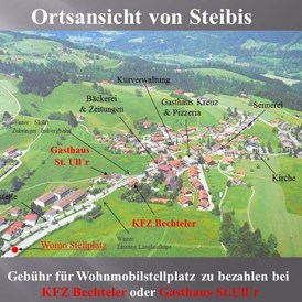 Wohnmobilstellplatz: Luftbild von Steibis  - Hochgratblick