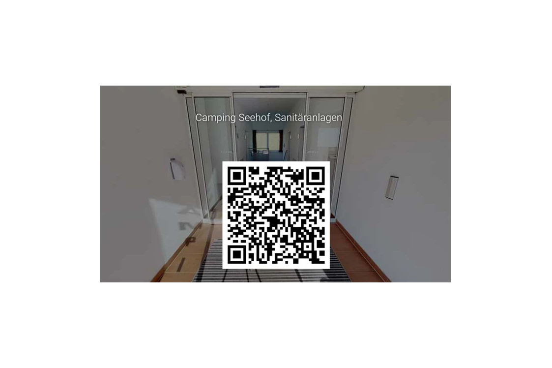 Wohnmobilstellplatz: QR-Code für 3D-Film von Familienbad - Camping & Appartements Seehof
