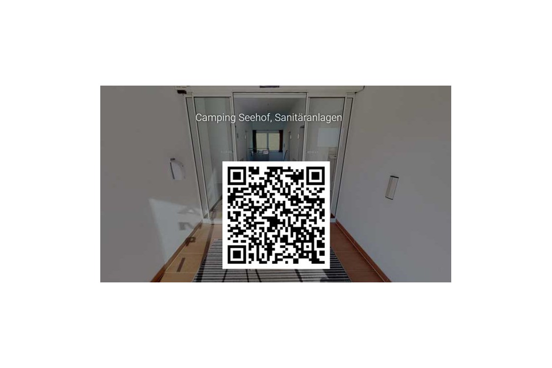 Wohnmobilstellplatz: QR-Code für 3D-Film von Familienbad - Camping & Appartements Seehof