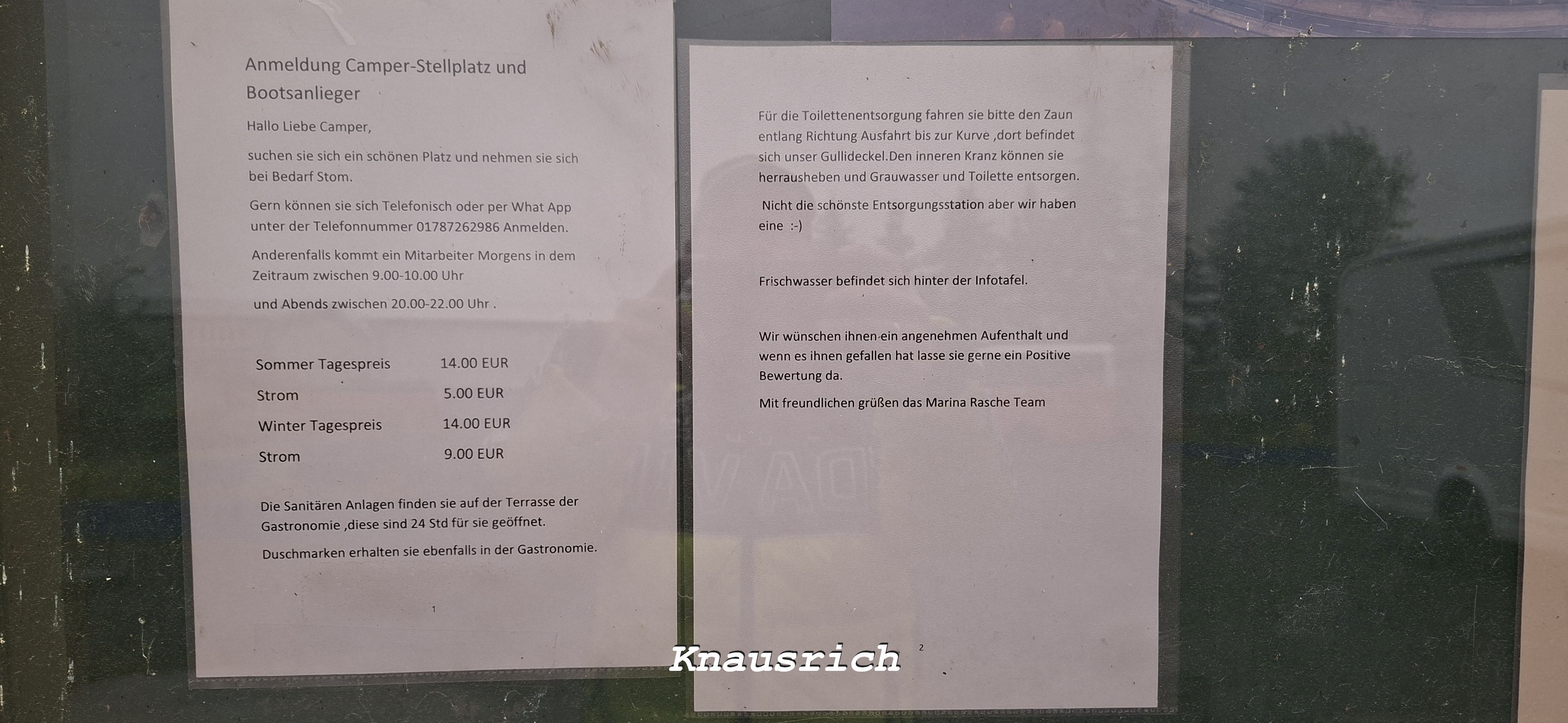 Reisemobilstellplatz: Stellplatz Marina Rasche Werft