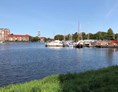 Wohnmobilstellplatz: Blick auf den alten Binnenhafen - Stellplatz Alter Binnenhafen