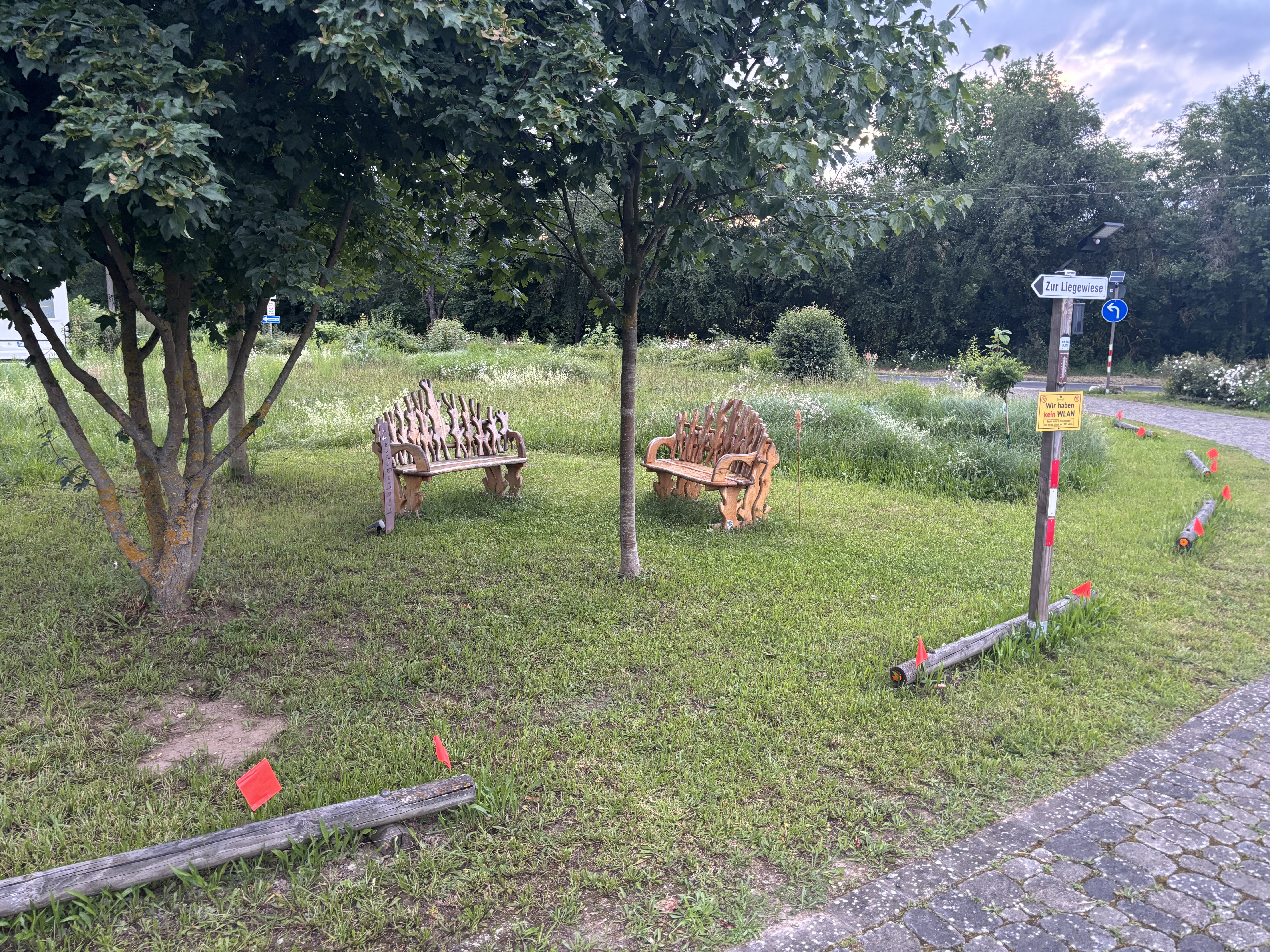 Wohnmobilstellplatz: Ruheplatz unter Bäumen - Wohnmobilpark „Am Hutrasen“