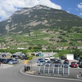 Wohnmobilstellplatz: Parking Bains de Saillon