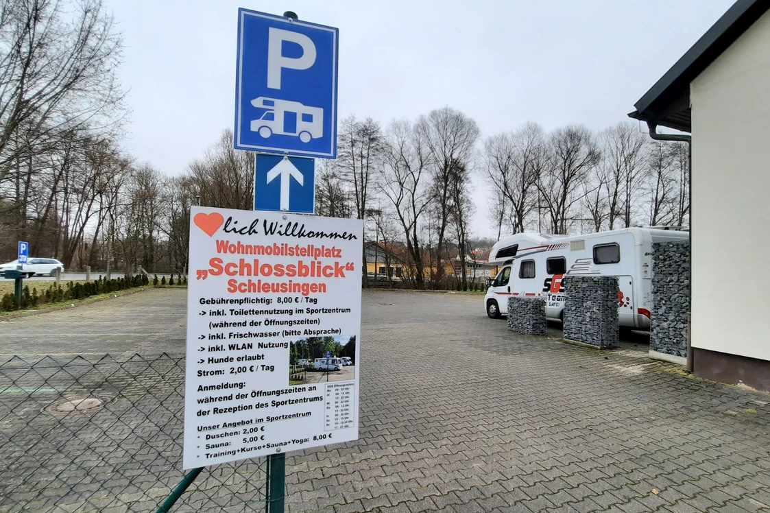 Wohnmobilstellplatz: Wohnmobilstellplatz "Schlossblick" Schleusingen