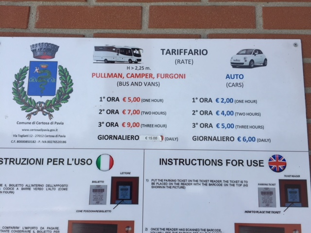 Reisemobilstellplatz - Preisniveau: günstig - Italien - Certosa di Pavia