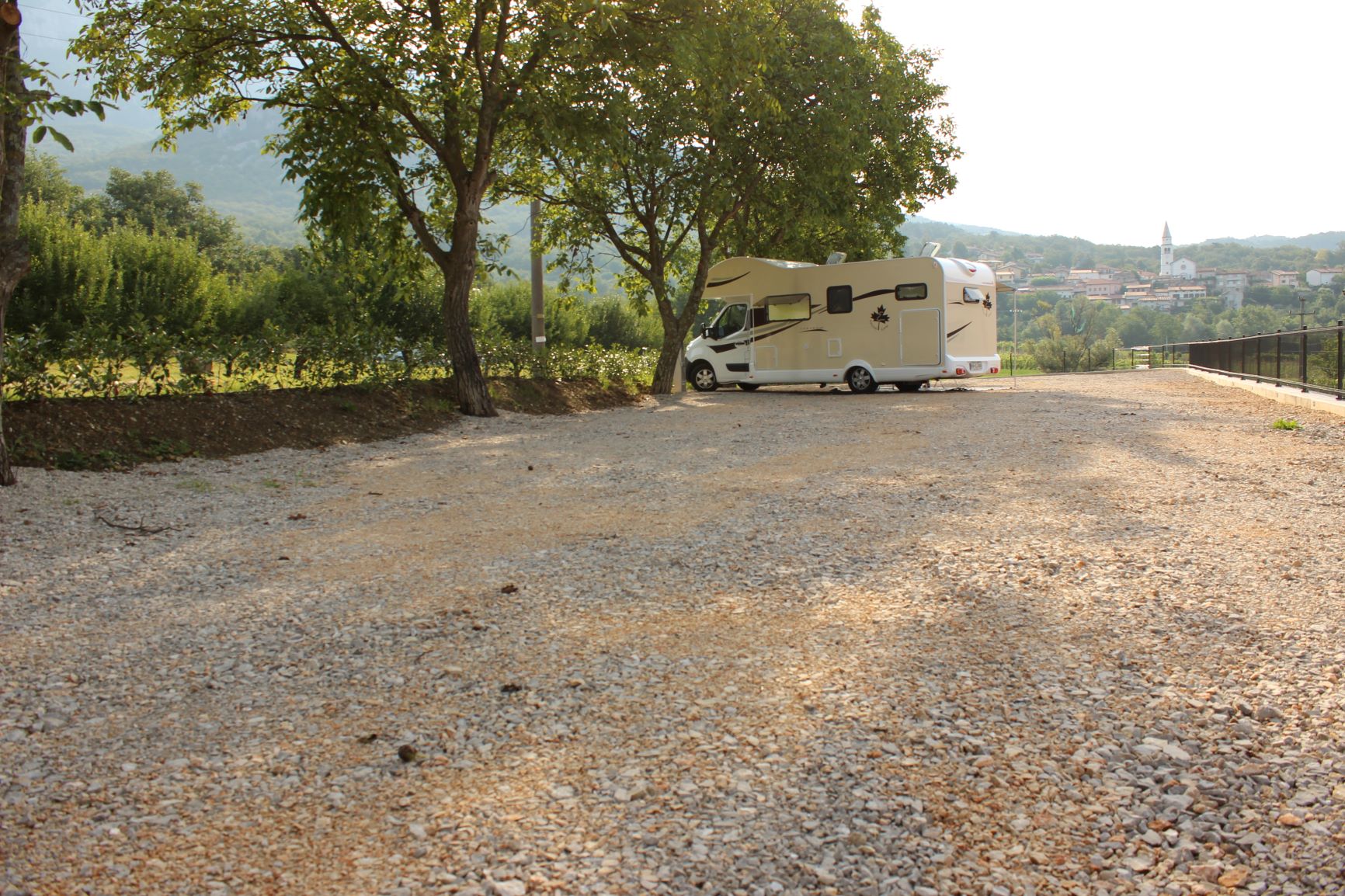 Wohnmobilstellplatz: Lepa Vida camper stop - first visitors in August 2018 - Lepa Vida Stellplatz