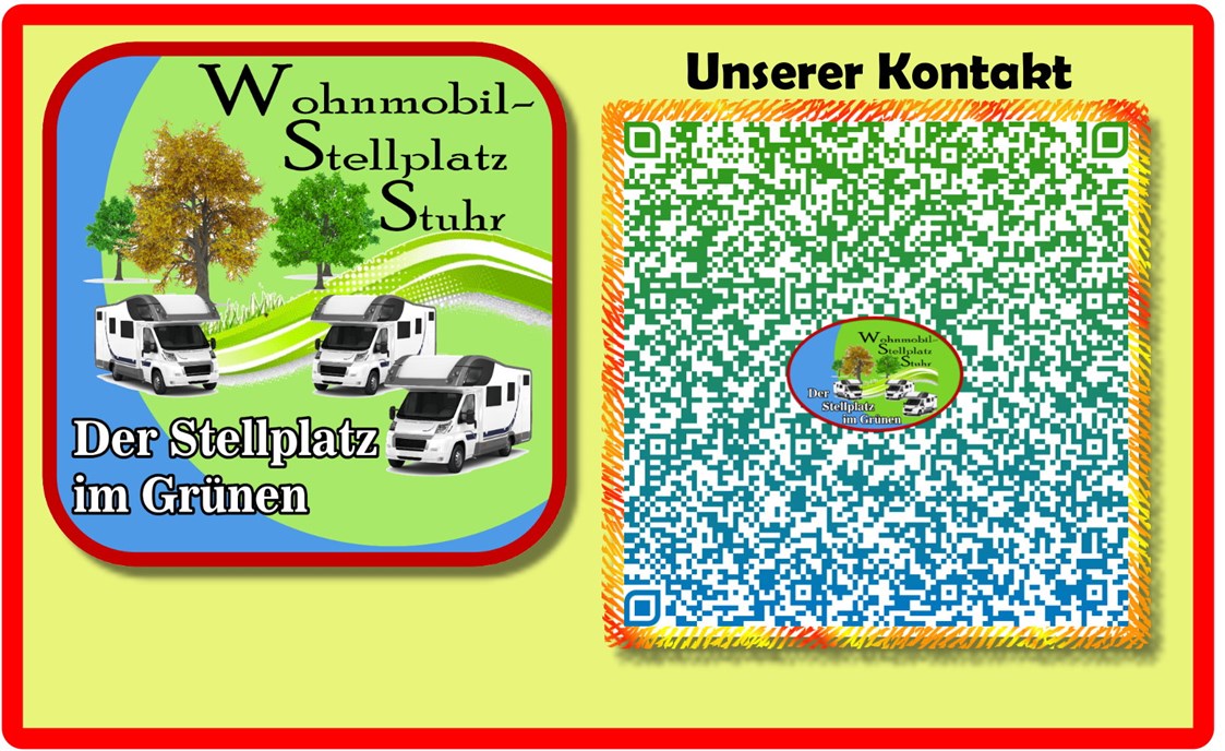 Wohnmobilstellplatz: Unsere Kontaktdaten  <<  >>  Our contact details - Stellplatz im Grünen der Fa. Stuhr