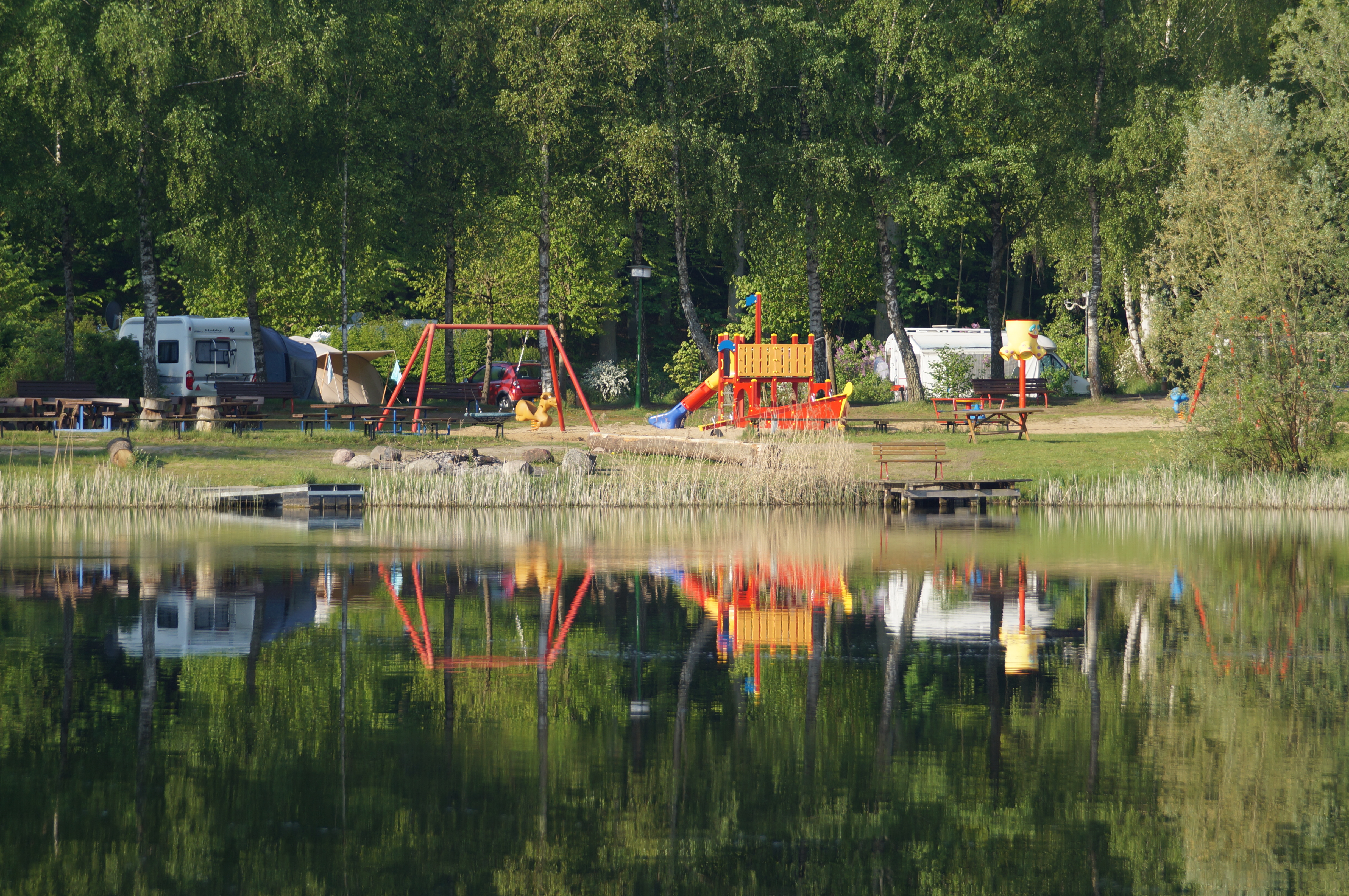 Wohnmobilstellplatz: Spielplatz - Wohnmobilhafen am Luckower See