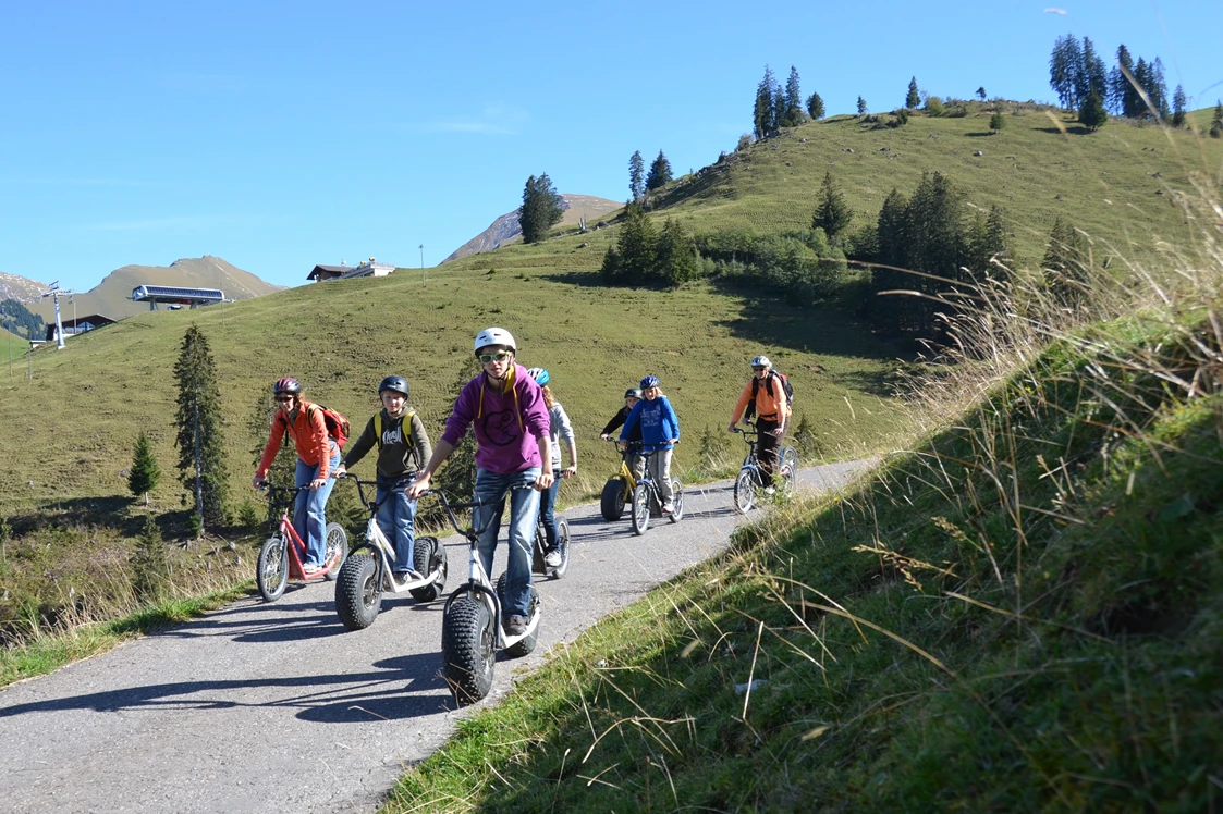 Wohnmobilstellplatz: eine Trottifahrt ist lustig. Vermietung an der Bergstation der Wiriehornbahnen.  - Wiriehornbahnen AG - Diemtigtal