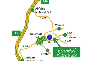 Wohnmobilstellplatz: Anfahrt - Wohnmobilhafen Pulvermaar