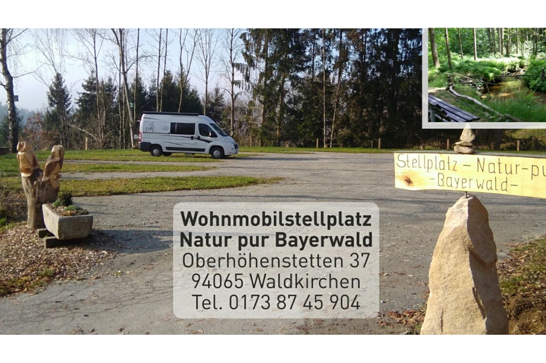 Wohnmobilstellplatz: Womo Stellplatz  - Natur pur Bayerwald