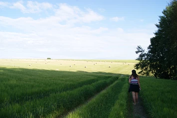 Wohnmobilstellplatz: Eine weitläufige Landschaft, fernab von Touristenhochburgen, lädt zu Spaziergängen ein. - Naturhof Vogtland