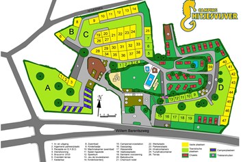 Wohnmobilstellplatz: Lageplan - Camping  en Camperplaats Hitjesvijver