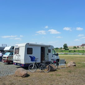 Wohnmobilstellplatz: Stellplatz mit Blick über die Elbe - Elbeparkplatz Riesa