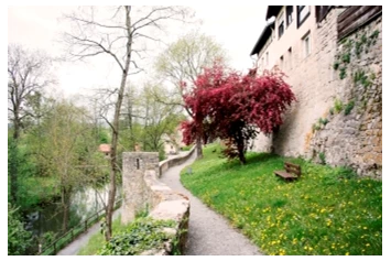 Wohnmobilstellplatz: Stadtmauer - Wohnmobilstellplatz Mellrichstadt am Malbach