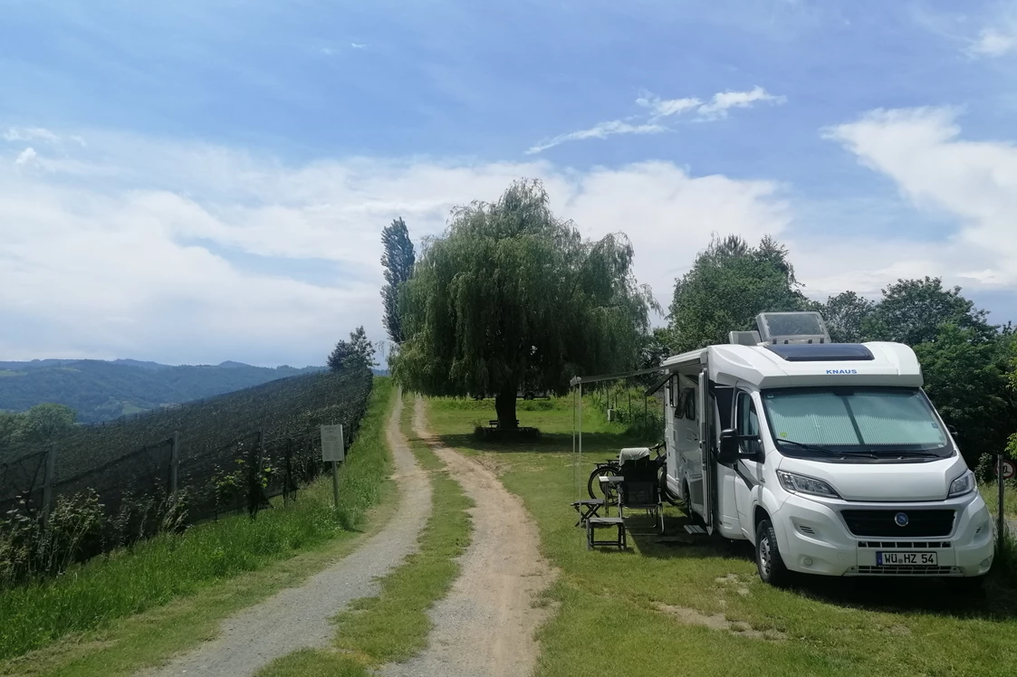 Wohnmobilstellplatz: Stellplätze - Weingut Grill