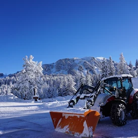 Wohnmobilstellplatz: Wintercamping. Gut geräumt ist leicht geparkt. - Bergheim Schmidt Turracher Höhe