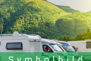 Wohnmobilstellplatz: Symbolbild - Camping, Stellplatz, Van-Life - PLASTINARIUM 