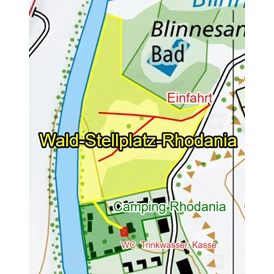 Wohnmobilstellplatz: Detail Karte - WALD-STELLPLATZ-RHODANIA