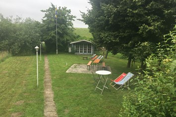 Wohnmobilstellplatz: Der Garten vom Restaurant. Campinggäste dürfen ihn gerne benutzen. - Fährhaus Hotel & Restaurant am Deich