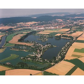 Wohnmobilstellplatz: Unser See aus der Luft - Erholungsgebiet Doktor-See GmbH