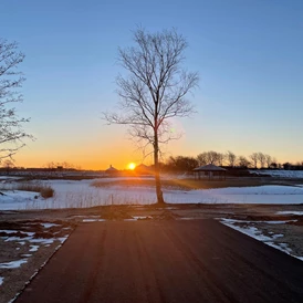 Wohnmobilstellplatz: Sonnenaufgang im Februar - Marsk Camp