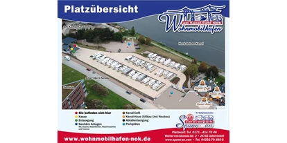 Posto auto camper - Osterrönfeld - Wohnmobilhafen am Kanal-Café NOK