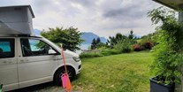 Reisemobilstellplatz - Schweiz - Stellplatz Oase mit Seesicht für Familien oder grössere Womos, Camper. Möglichkeit auch 2 Camper hinzustellen. - Weggis am Vierwaldstättersee