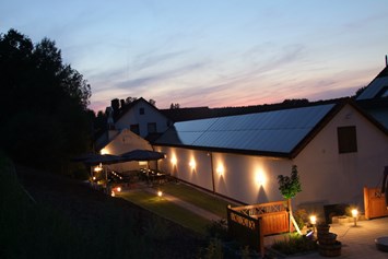 Wohnmobilstellplatz: Sonnenuntergang auf unserer Terasse - Landgasthof "Im Gärtlein"