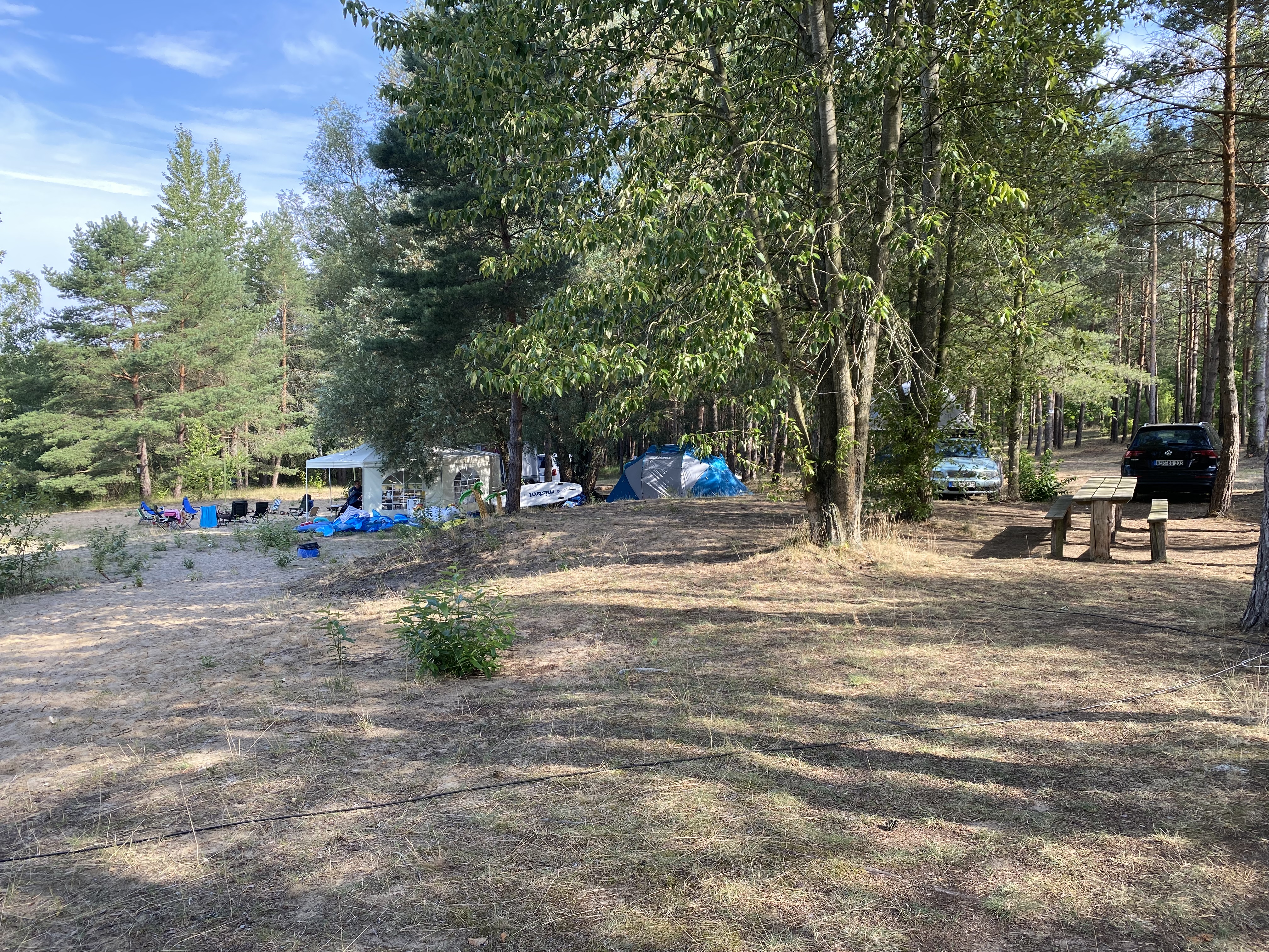 Wohnmobilstellplatz: Zeltareal - Campingplatz Silbersee Dreenkrögen Badesee