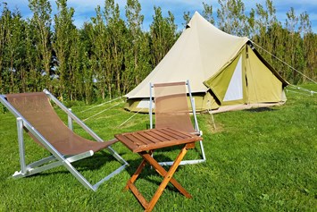 Wohnmobilstellplatz: Ingerichte verhuur tent. - Camping Noorderwaard Texel