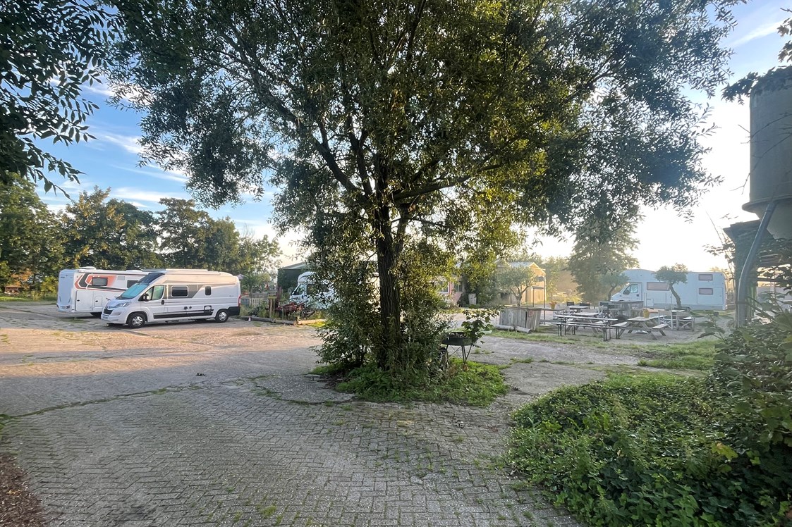 Wohnmobilstellplatz: Gepflasterter, überdachter Hof, ganzjährig geöffnet - Camperplaats Buitenplaats Molenwei
