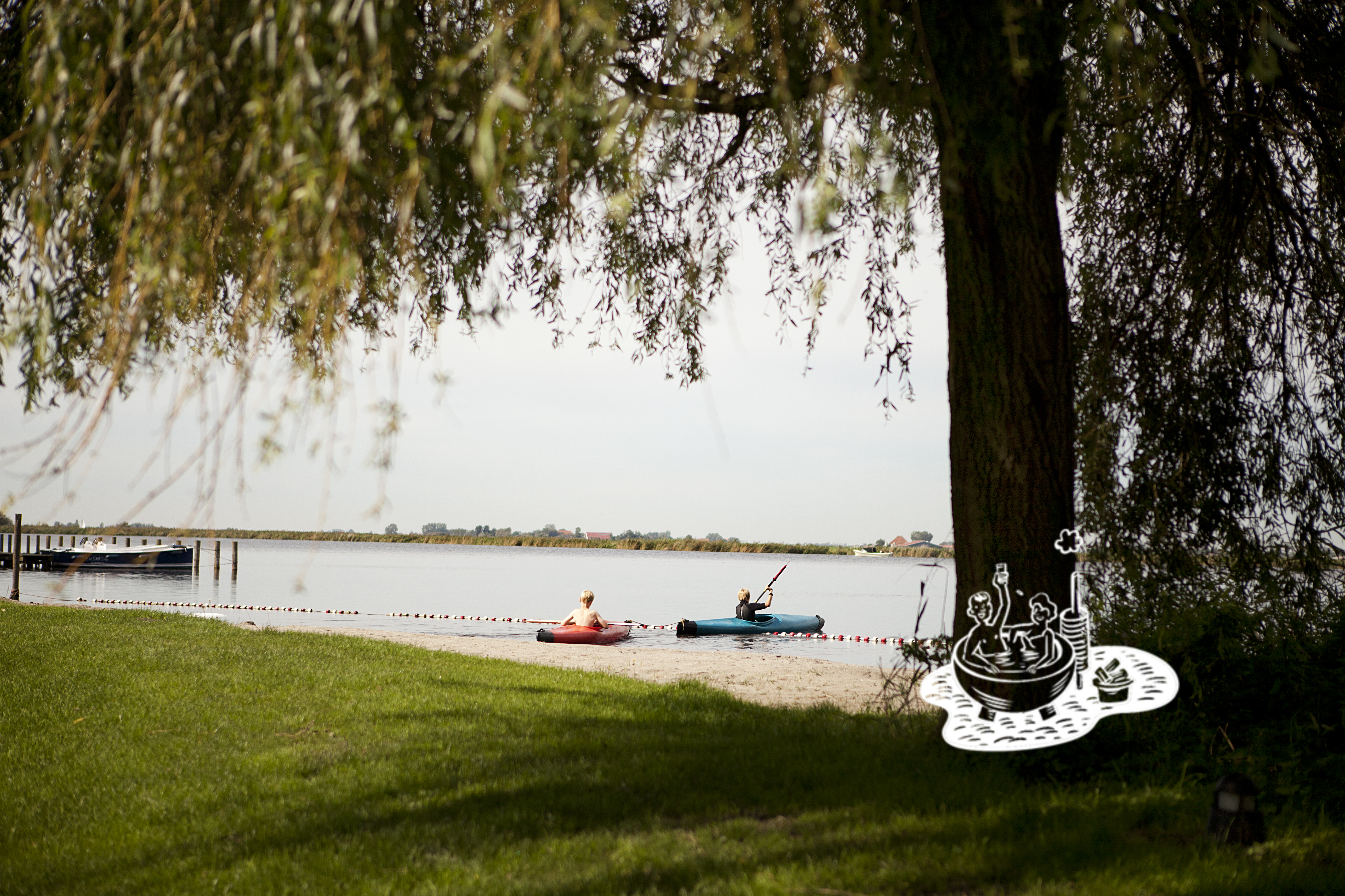 área camper - Molkwerum - Unser Kleiner Strand - Camping Vrijhaven