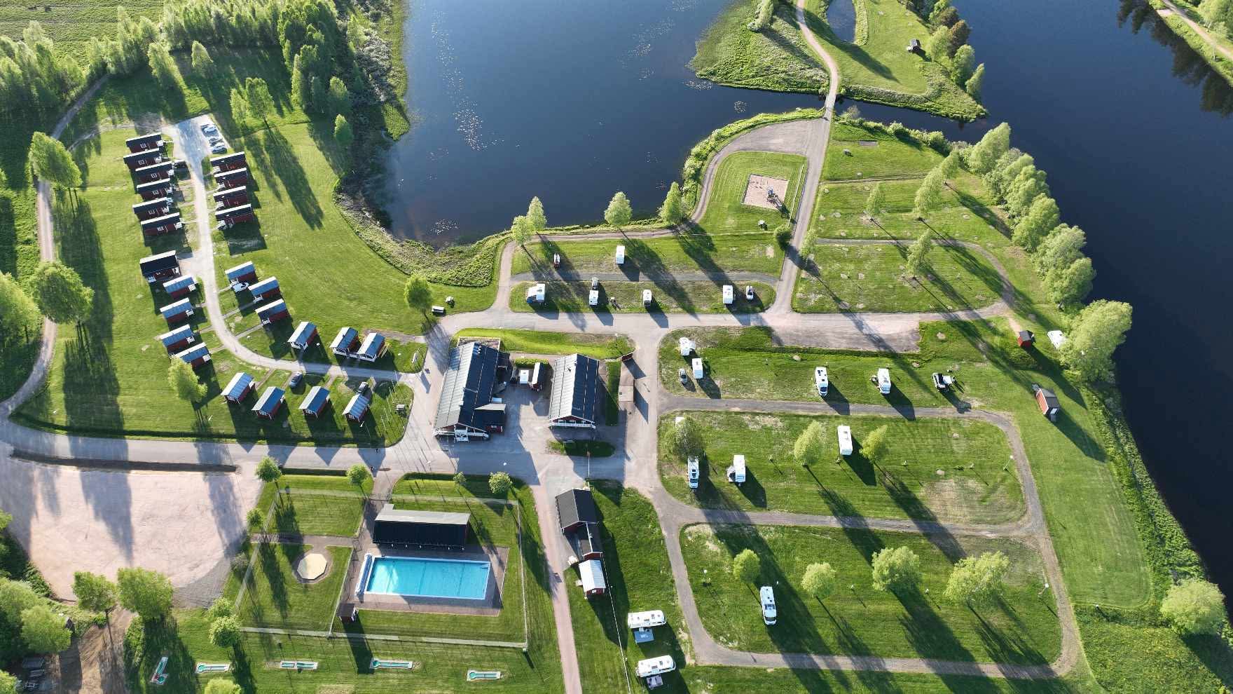 Reisemobilstellplatz - Art des Stellplatz: im Campingplatz - Mittelschweden - overview picture of Malungs Camping - Malungs Camping