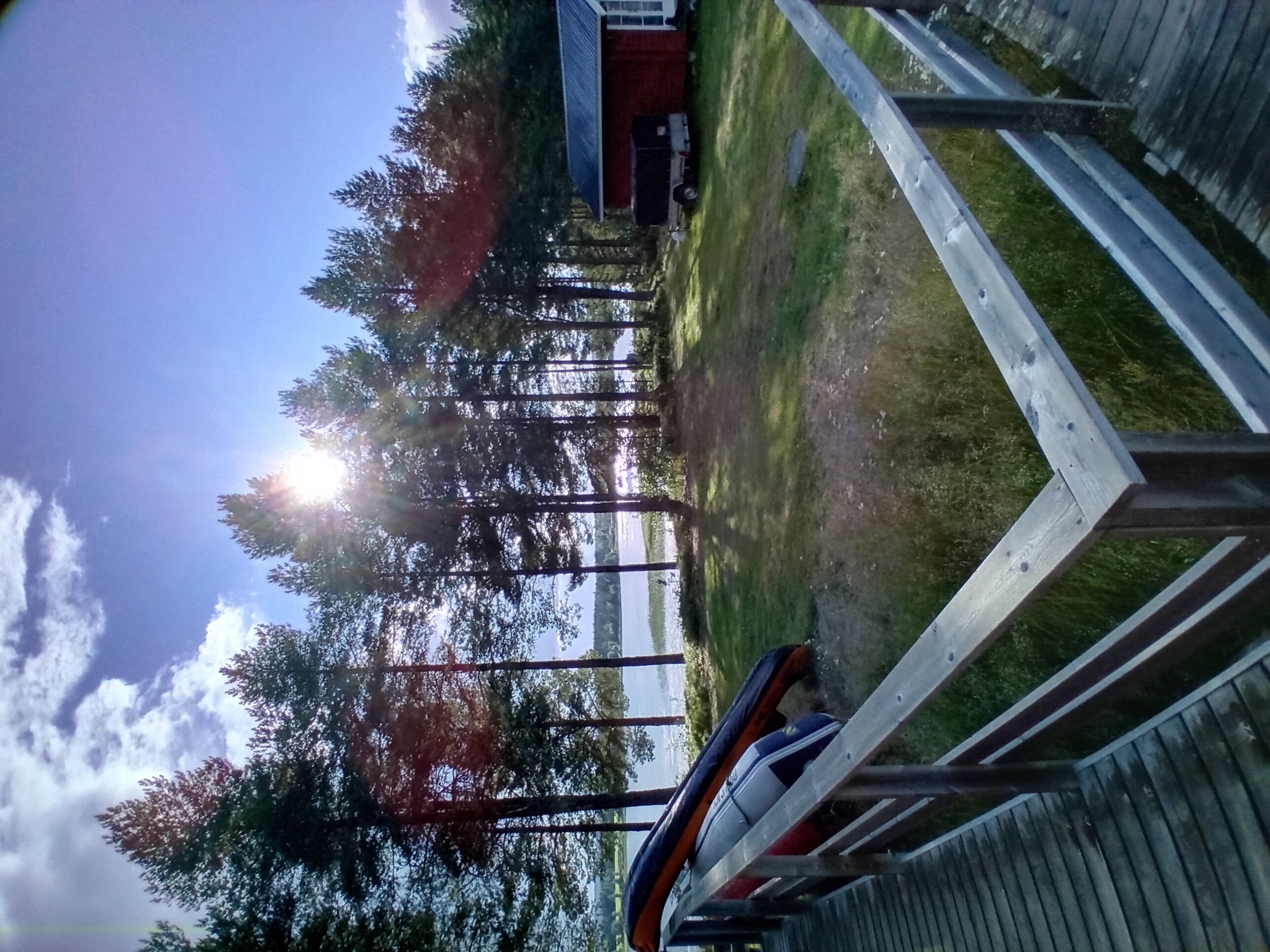 Wohnmobilstellplatz: Blick aus Ferienhaus - Blattnicksele Camping